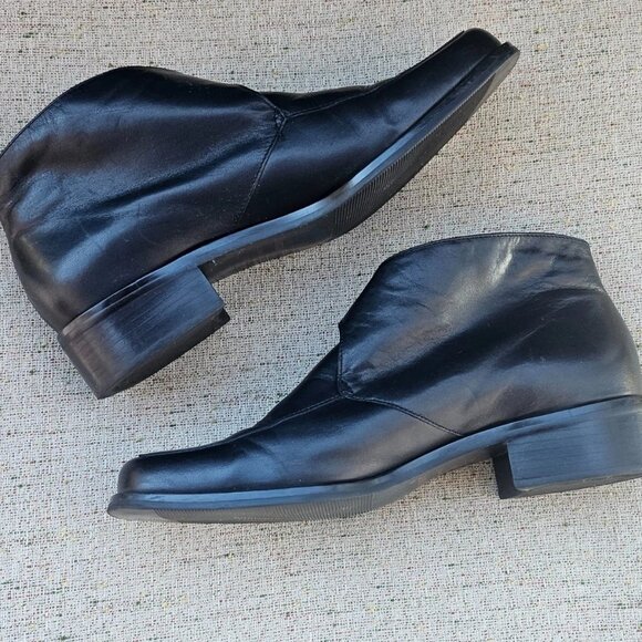 Etienne Aigner Women Boot Shoes Black All Leather Upper STEED High Top Size 7.5M - Picture 7 of 12
